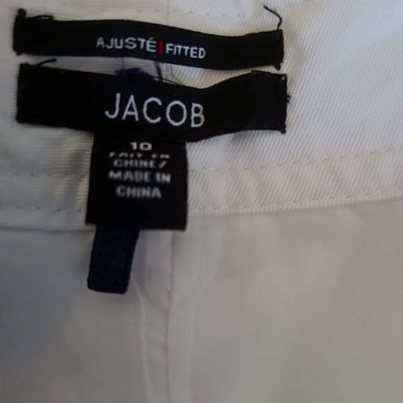 🤑$5 SALE🤑10🚢🏖️ Jacob Fitted White Trousers Vacation Pants - Picture 7 of 10